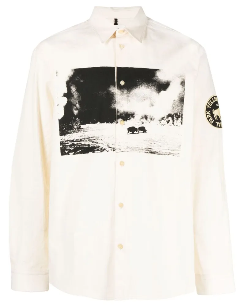 OAMC Hemd mit grafischem Print - Weiß Weiß
