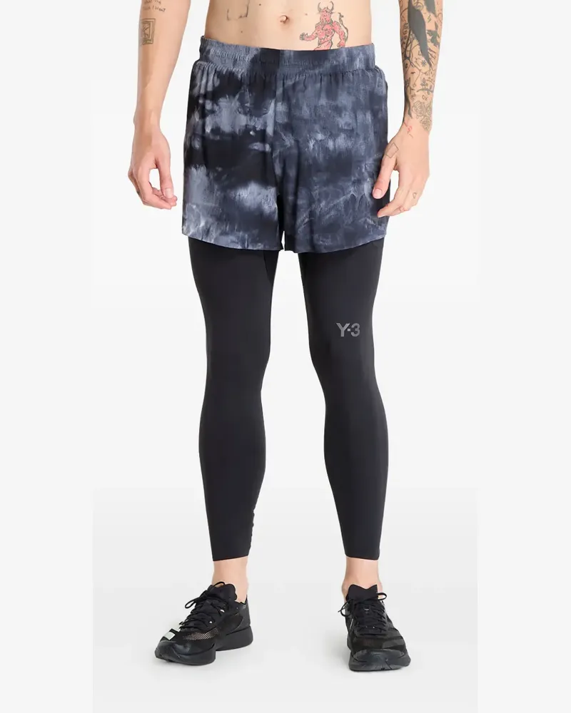 Y-3 tie-dye running shorts - Schwarz Schwarz