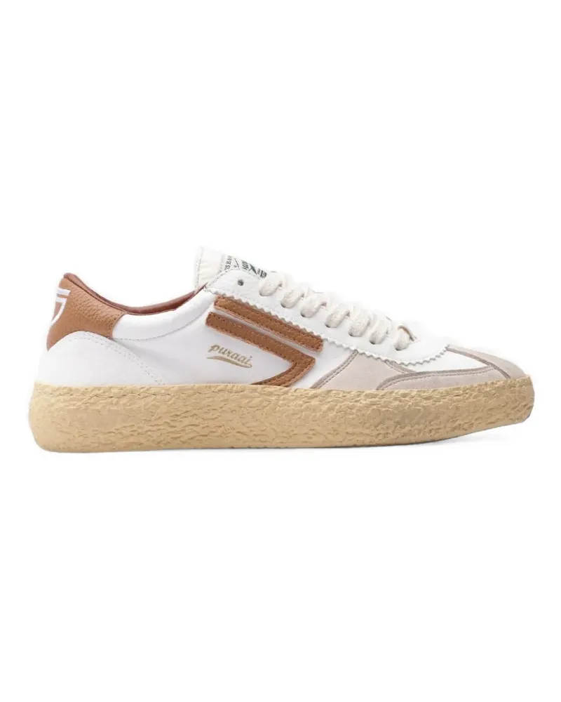 Puraai Sneakers mit Kontrasteinsatz - Weiß Weiß