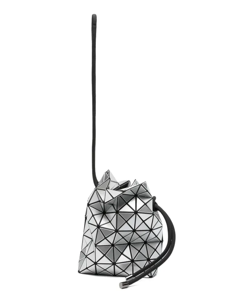 Issey Miyake geometric-print drawstring tote bag - Silber Silber