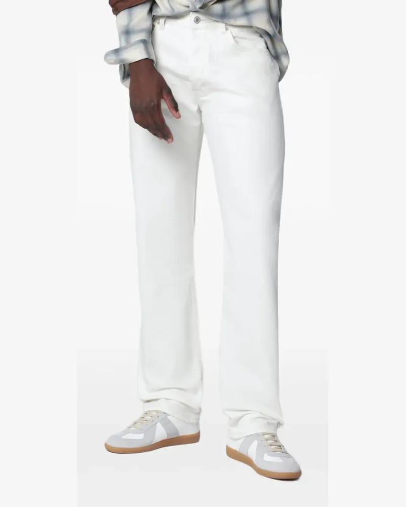 JEANERICA Straight-Leg-Jeans mit Logo-Patch - Weiß Weiß