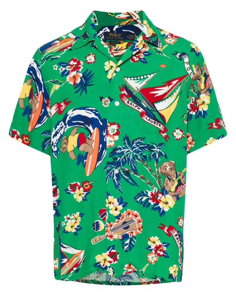 Ralph Lauren Hemd mit Polo Bear-Print - Grün Grün
