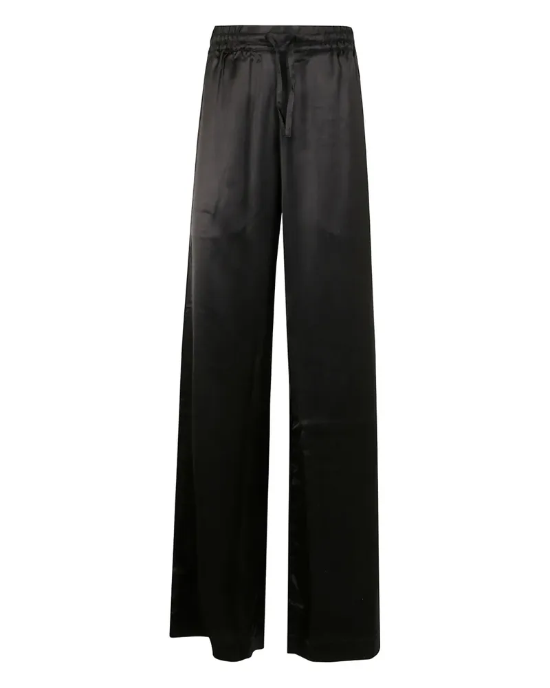 Marine Serre Hose aus Satin - Schwarz Schwarz