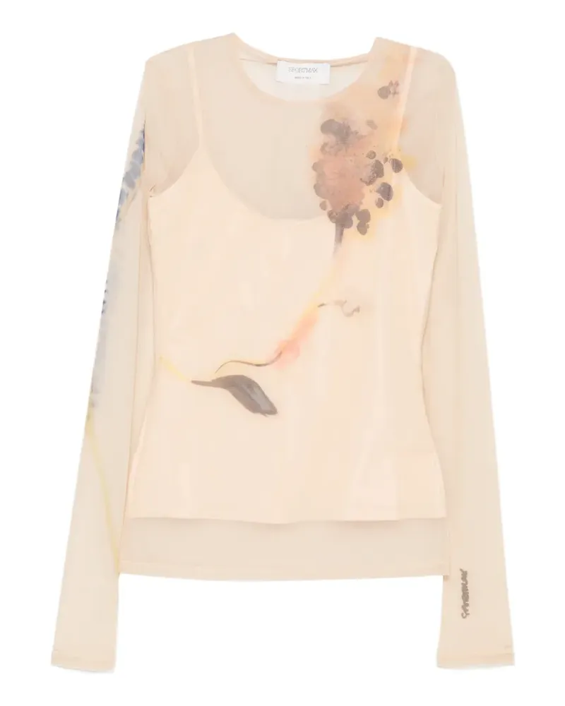 SPORTMAX Spsnerine long-sleeve T-shirt - Nude Nude