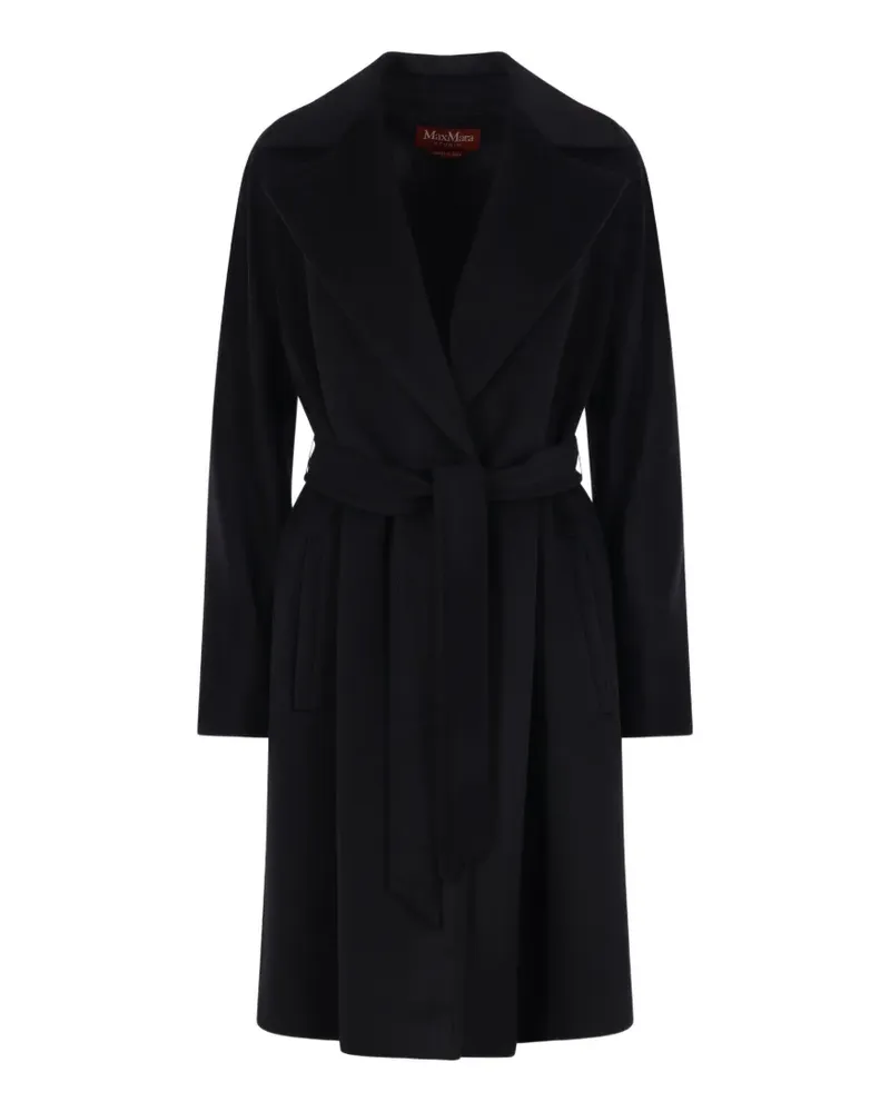 Max Mara belted notch-lapel coat - Schwarz Schwarz