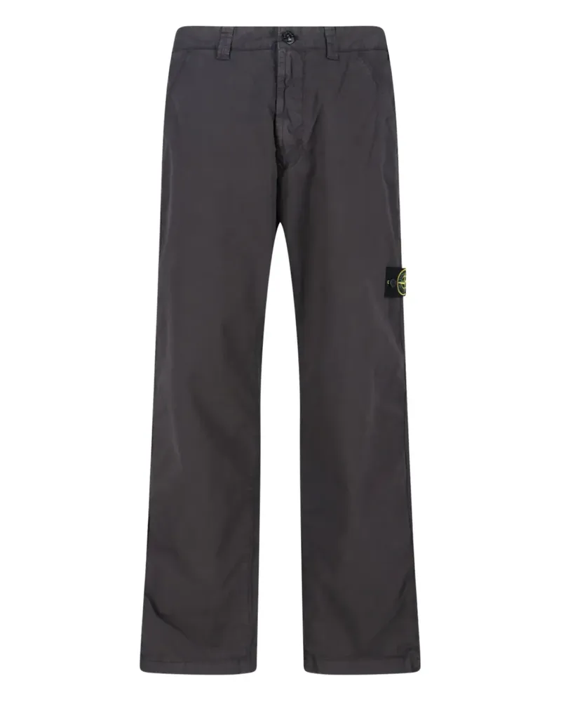 Stone Island Hose mit Logo-Patch - Grau Grau