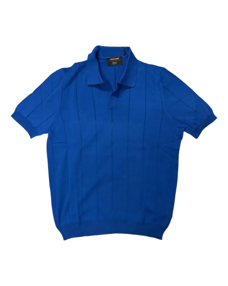 Gran Sasso vertical-stripe polo shirt - Blau Blau