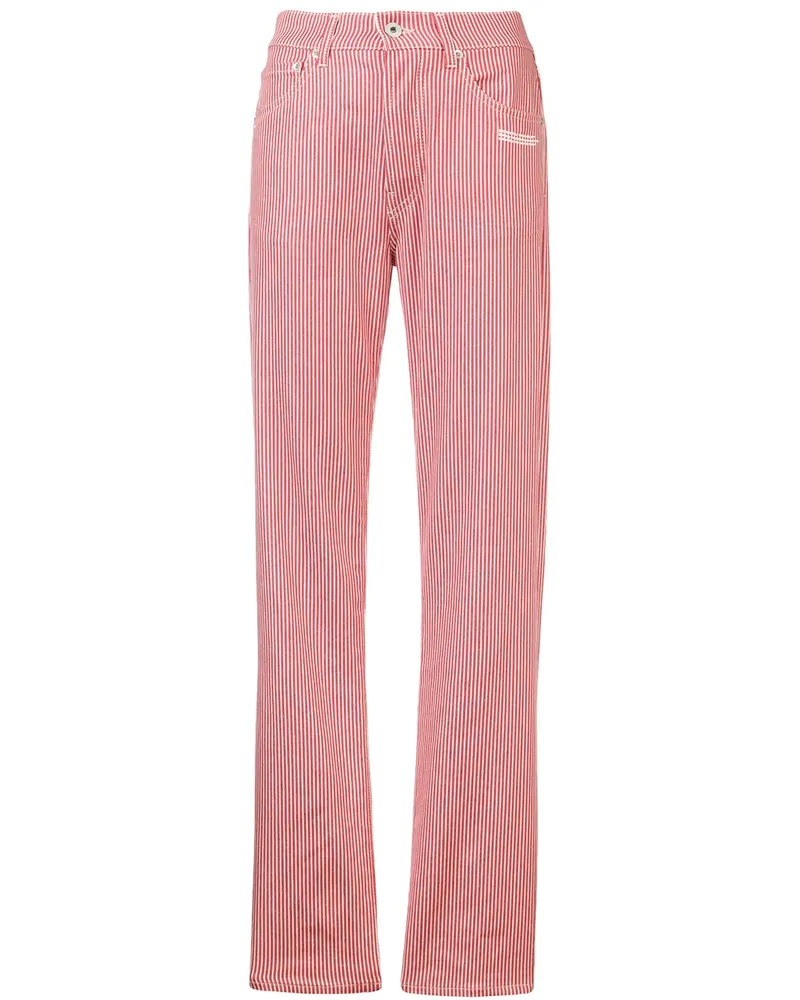 OFF-WHITE Gestreifte Jeans - Rot Rot