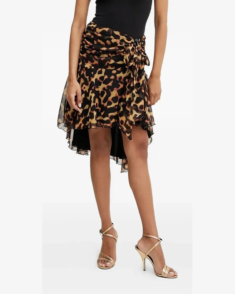 Silvian Heach Midirock mit Leoparden-Print - Schwarz Schwarz