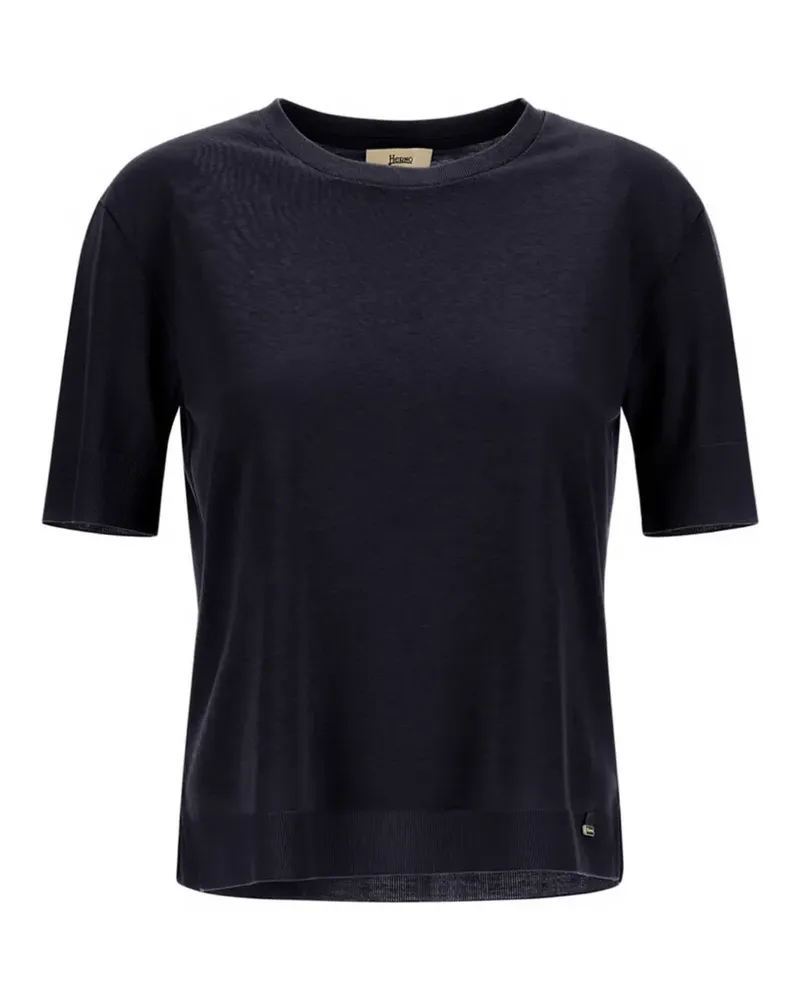 Herno Geripptes T-Shirt - Blau Blau