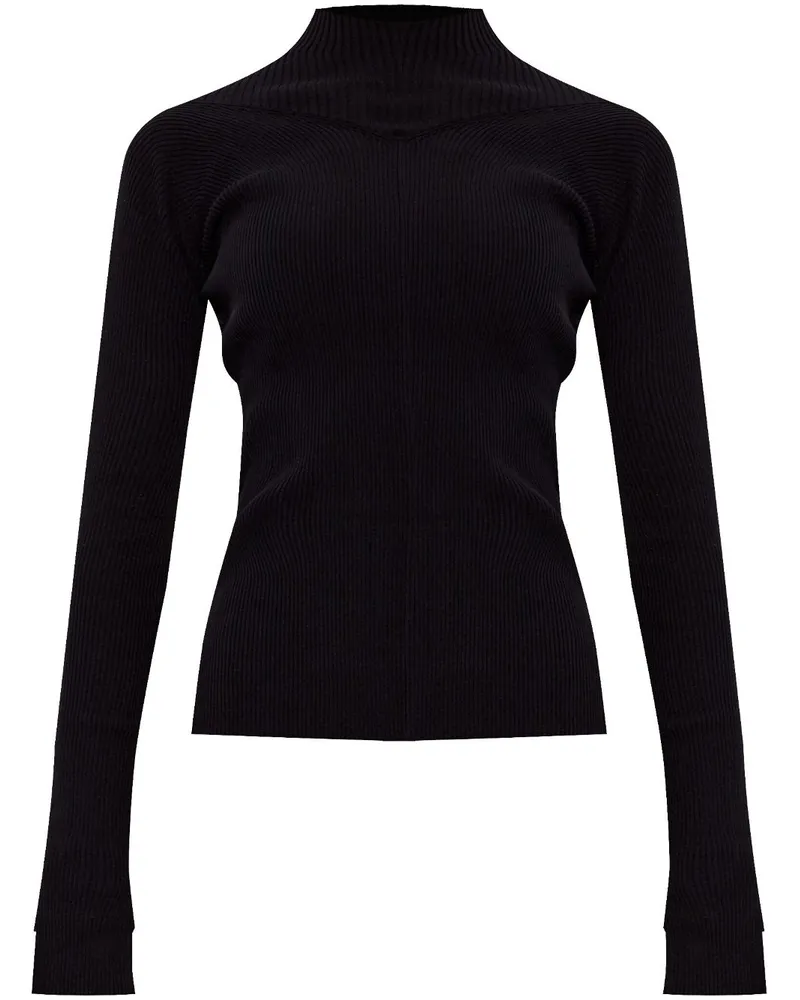 Victoria Beckham Geripptes Top - Schwarz Schwarz