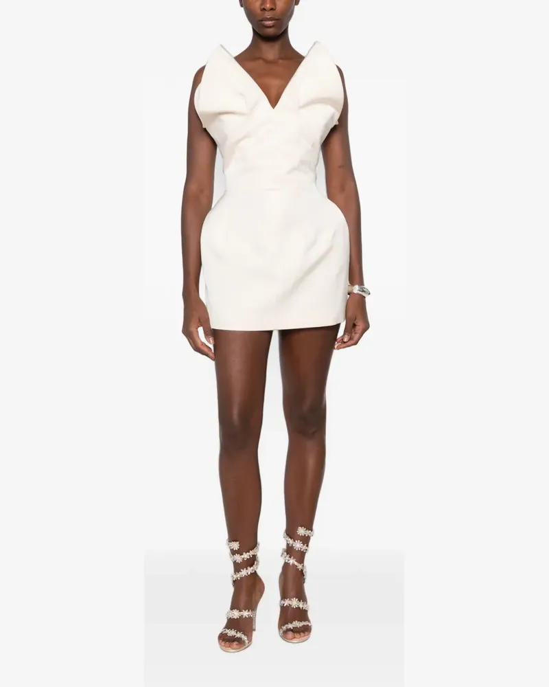 Magda Butrym Kleid mit V-Ausschnitt - Nude Nude