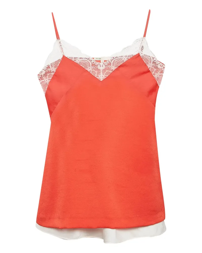 Maje Pre-owned Camisole-Top aus Satin - Orange Orange