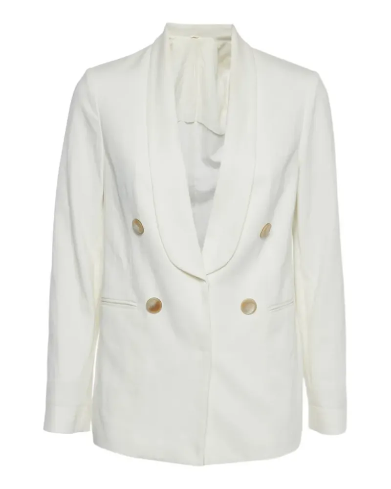 Brunello Cucinelli double-breasted blazer - Weiß Weiß