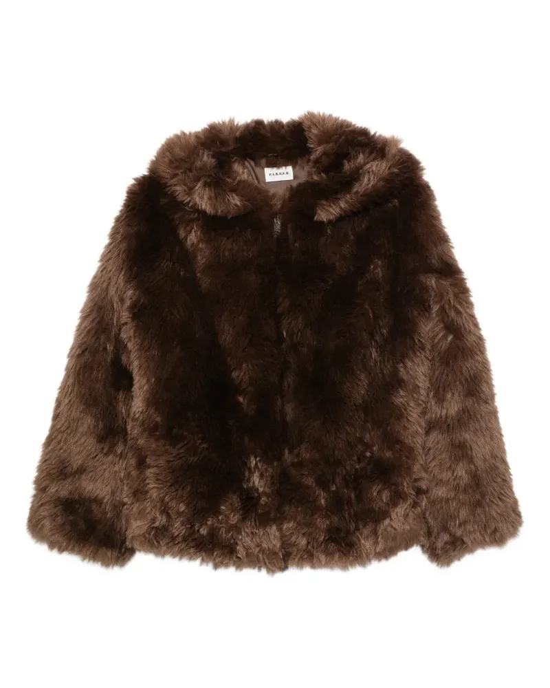 P.A.R.O.S.H. P.A.R.O H. Kapuzenjacke aus Faux Fur - Braun Braun