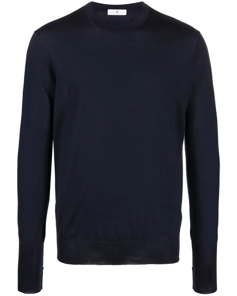 PT TORINO Fein gestrickter Pullover - Blau Blau