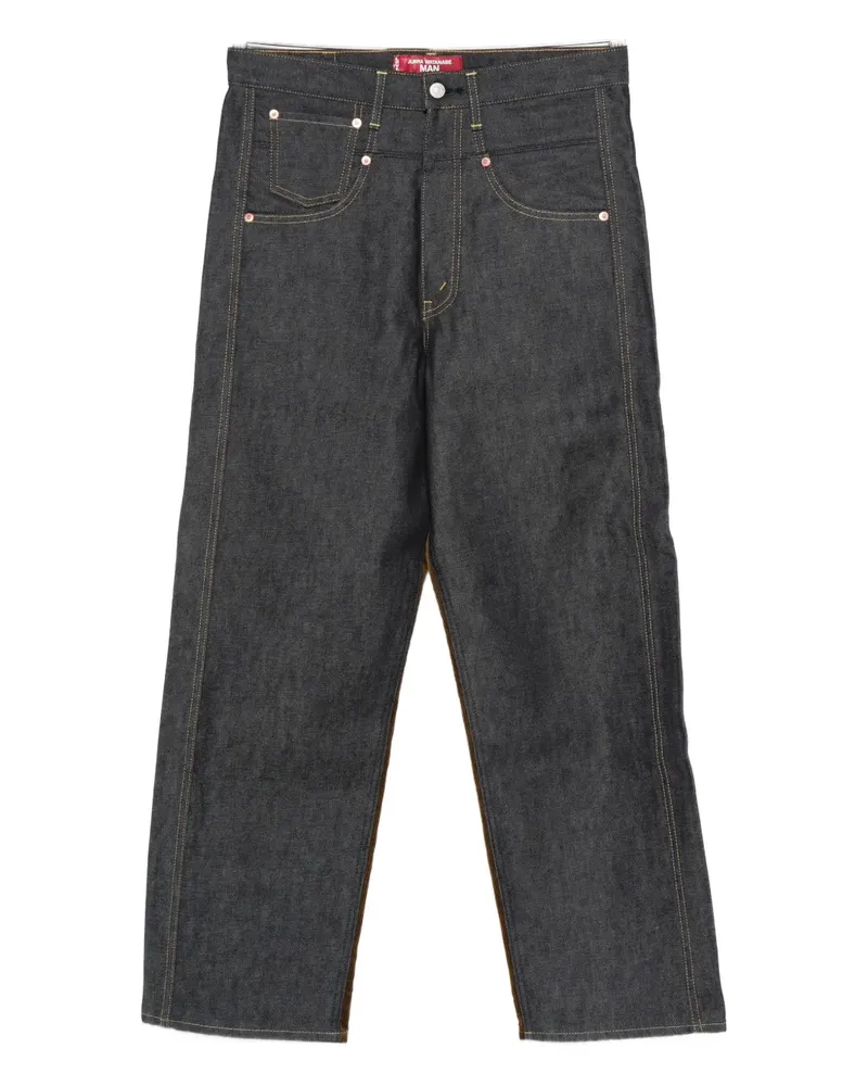 Junya Watanabe corduroy-denim panel jeans - Blau Blau
