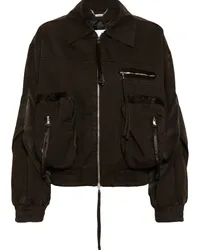 Blumarine Smokingjacke mit Satinbesatz Braun