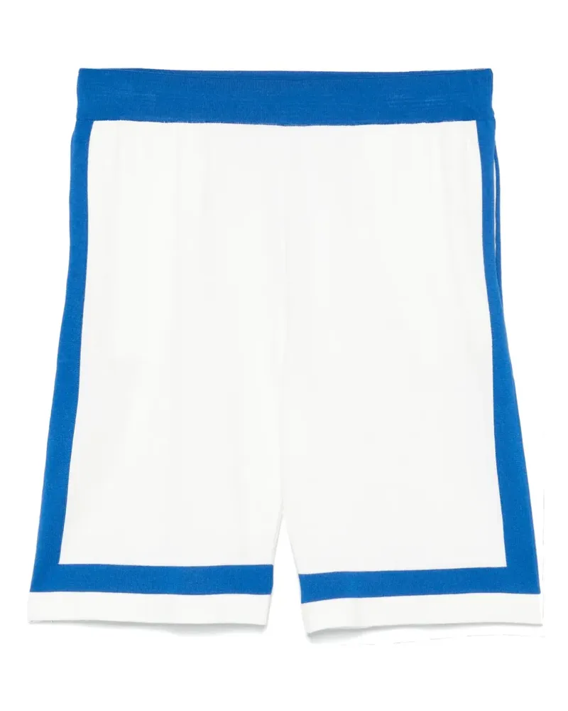 Blue Sky Inn Shorts mit Kontrasteinsätzen - Weiß Weiß