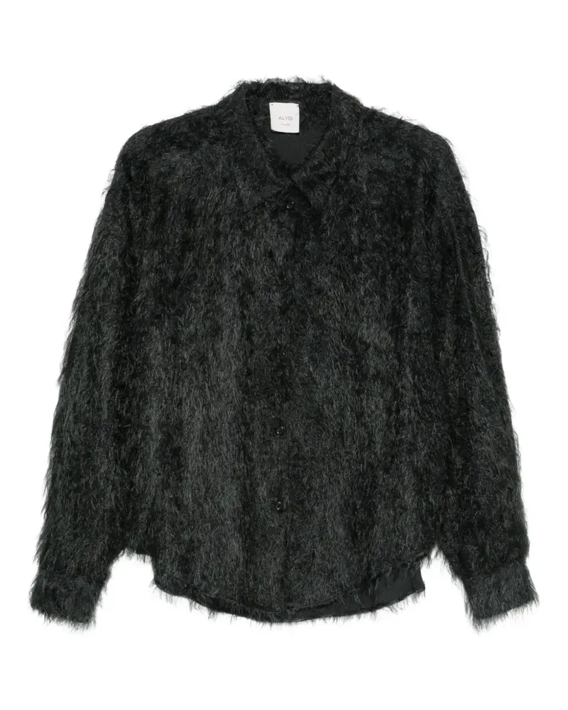ALYSI textured-effect shirt - Schwarz Schwarz