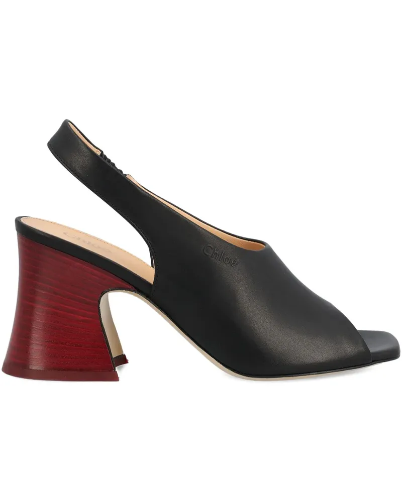 Chloé Sandalen mit eckiger Spitze - Schwarz Schwarz
