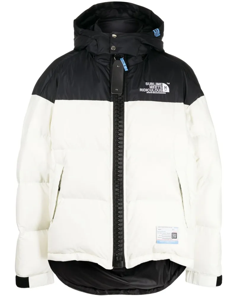 MIHARAYASUHIRO Gefütterte Jacke mit Logo-Stickerei - Weiß Weiß