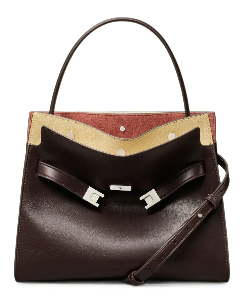 Tory Burch Kleine Lee Radziwill Double Handtasche - Braun Braun