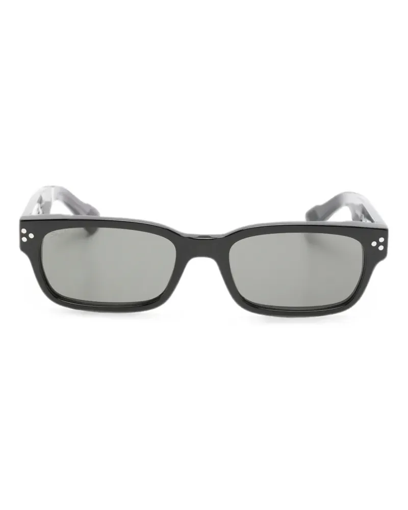 SNOB Milano Sonnenbrille mit eckigem Gestell - Schwarz Schwarz