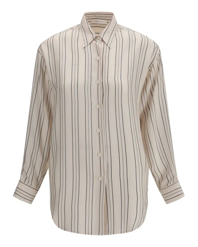 Umit Benan Gestreiftes Marghe Hemd - Nude Nude