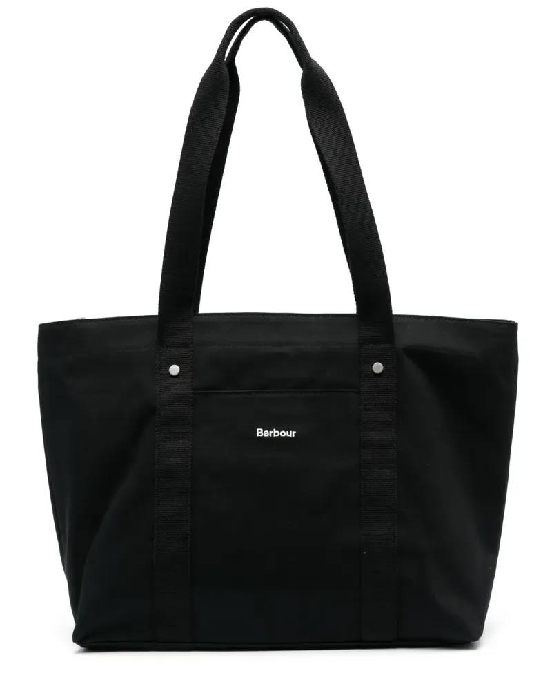 Barbour Shopper mit Logo-Schild - Schwarz Schwarz