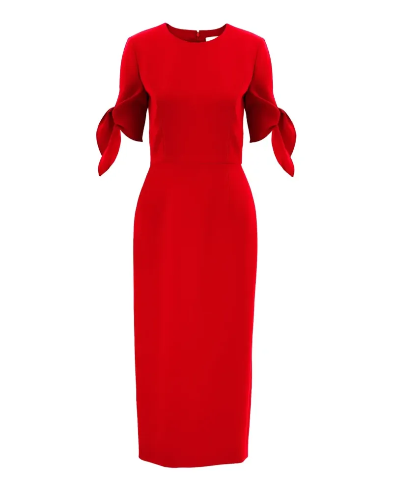 Carolina Herrera New York Midikleid mit Schleifenverschluss - Rot Rot