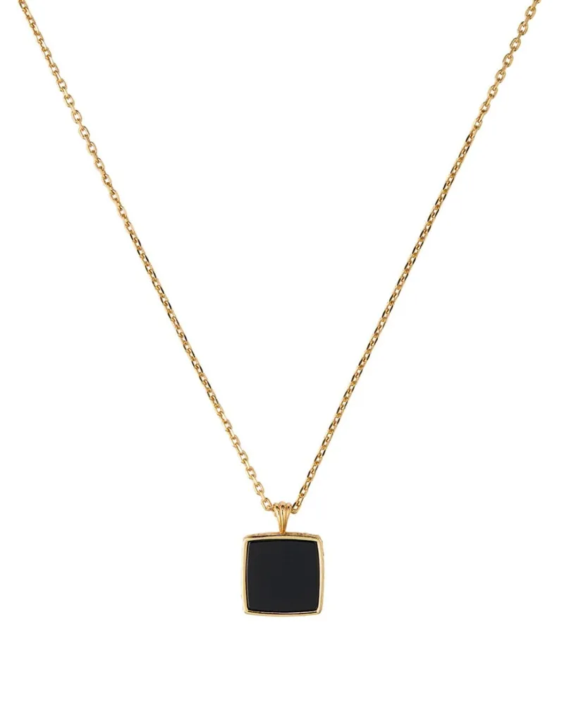 Emanuele Bicocchi Halskette mit Onyx-Amulett - Gold Gold