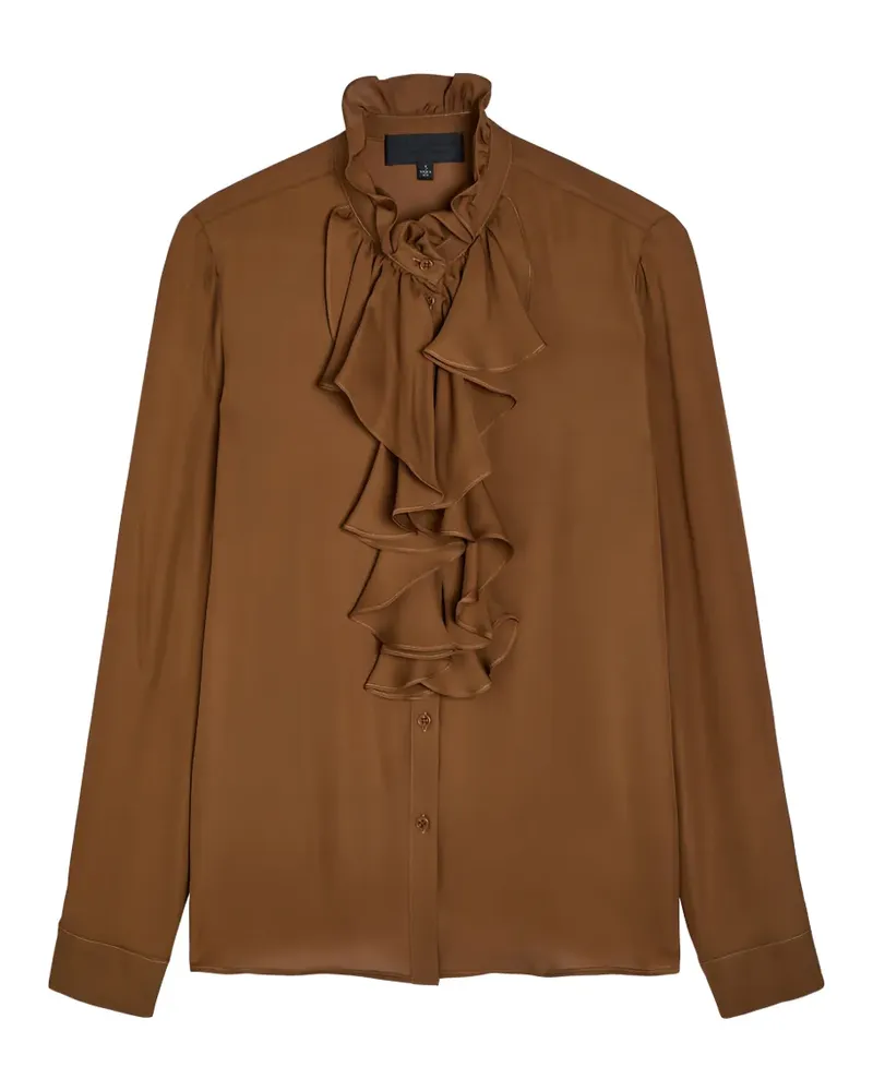 Nili Lotan Lily ruffled button-down blouse - Braun Braun