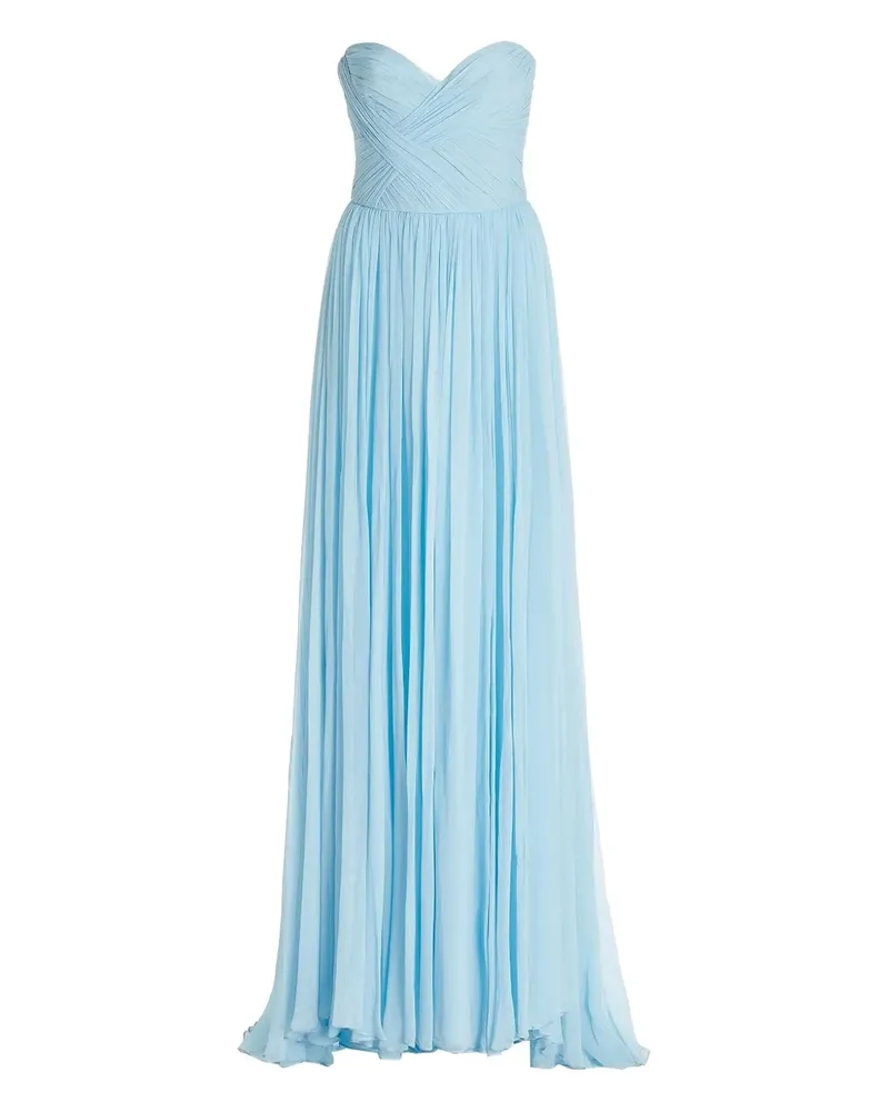 Monique Lhuillier Schulterfreies Abendkleid - Blau Blau