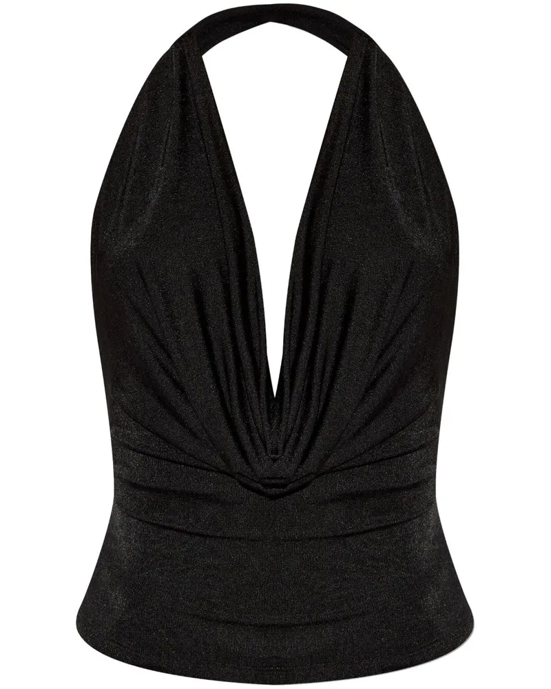 MISBHV Drapierte Bluse - Schwarz Schwarz