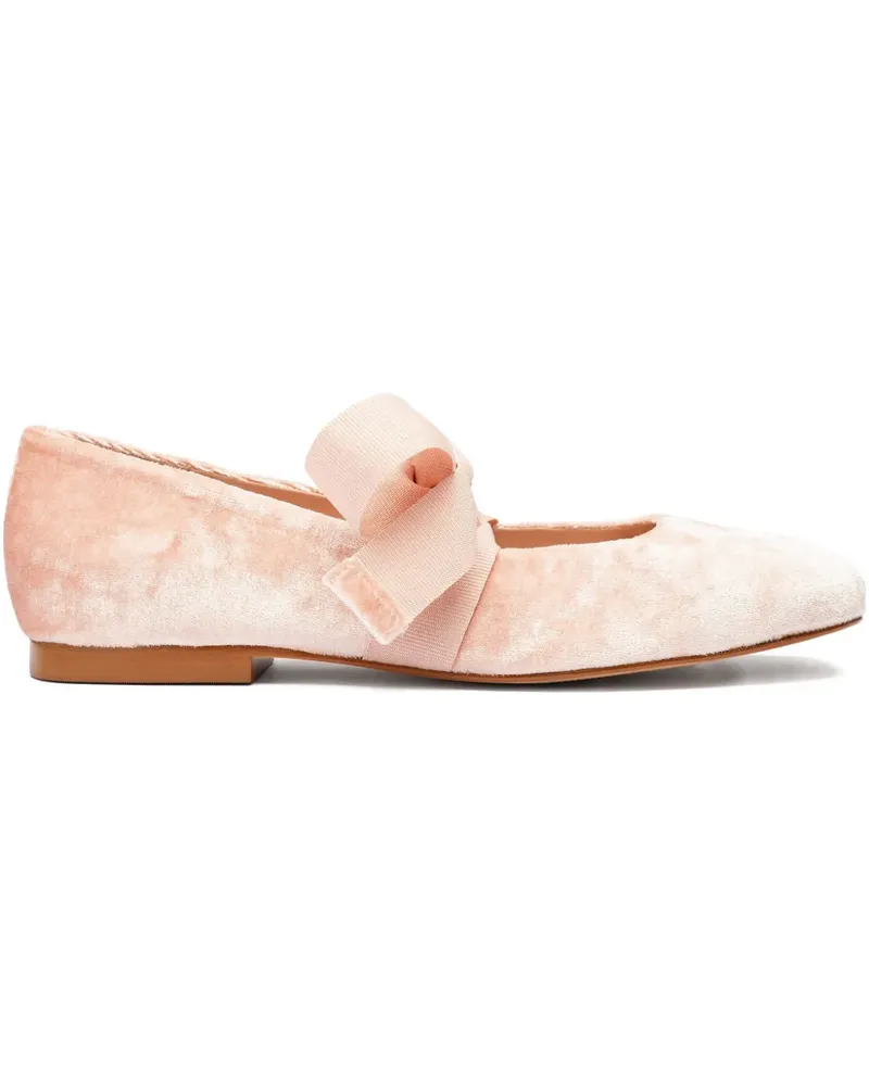 Sarah Chofakian Gris Ballerinas mit Schleifendetail - Rosa Rosa