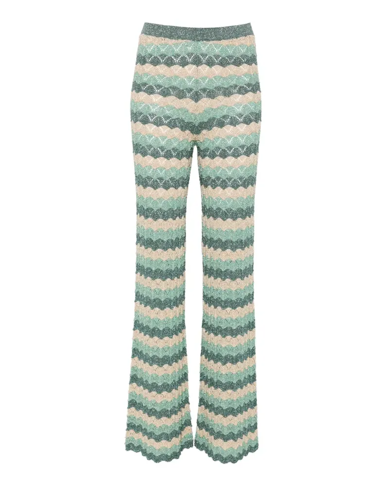 Dixie chevron-knit trousers - Grün Grün