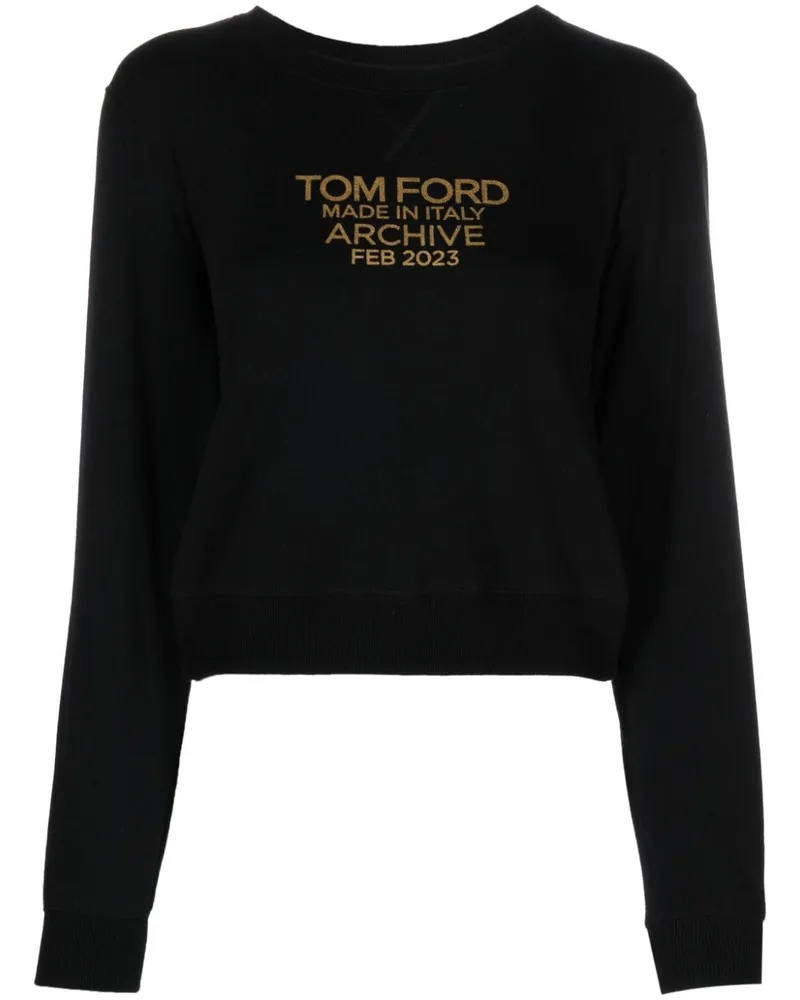 Tom Ford Sweatshirt mit Logo-Print - Schwarz Schwarz