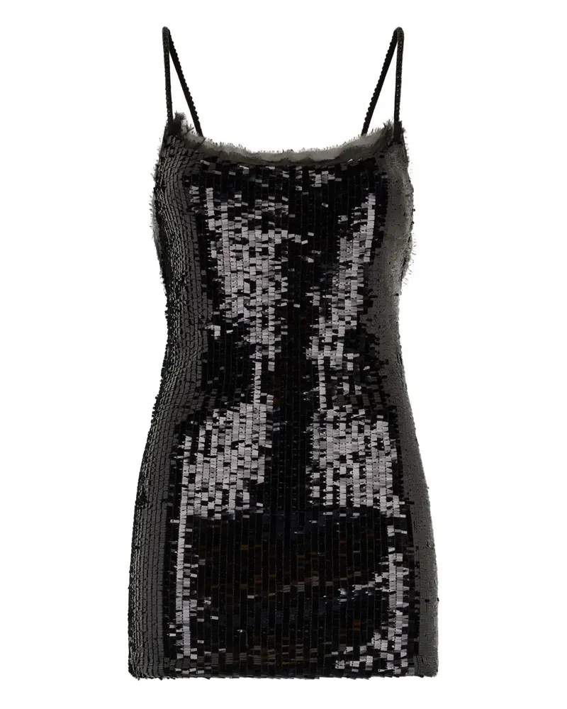 Roberto Cavalli Minikleid mit Pailletten - Schwarz Schwarz