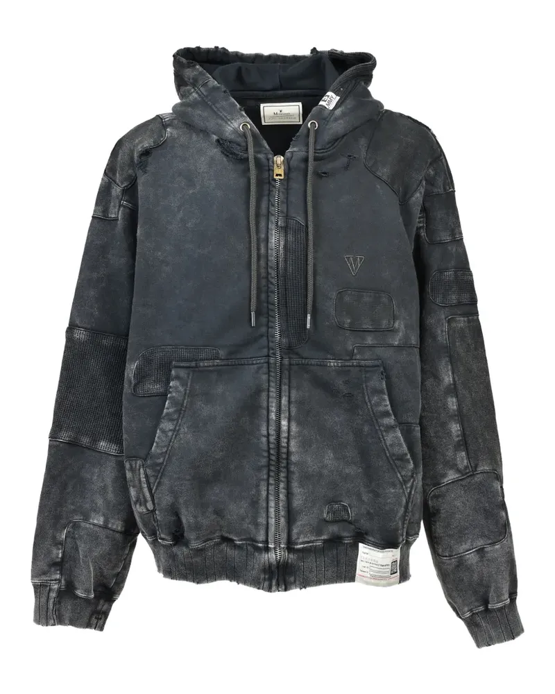 MIHARAYASUHIRO Hoodie im Patchwork-Look - Grau Grau
