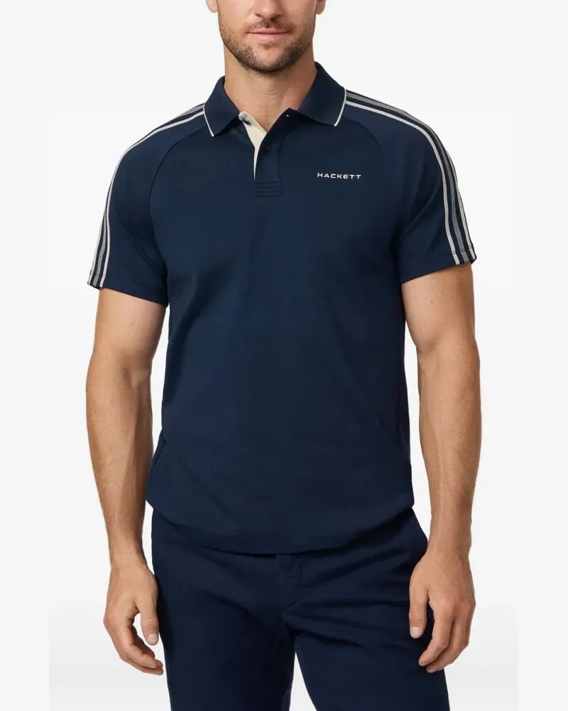 Hackett Poloshirt mit Logo-Stickerei - Blau Blau