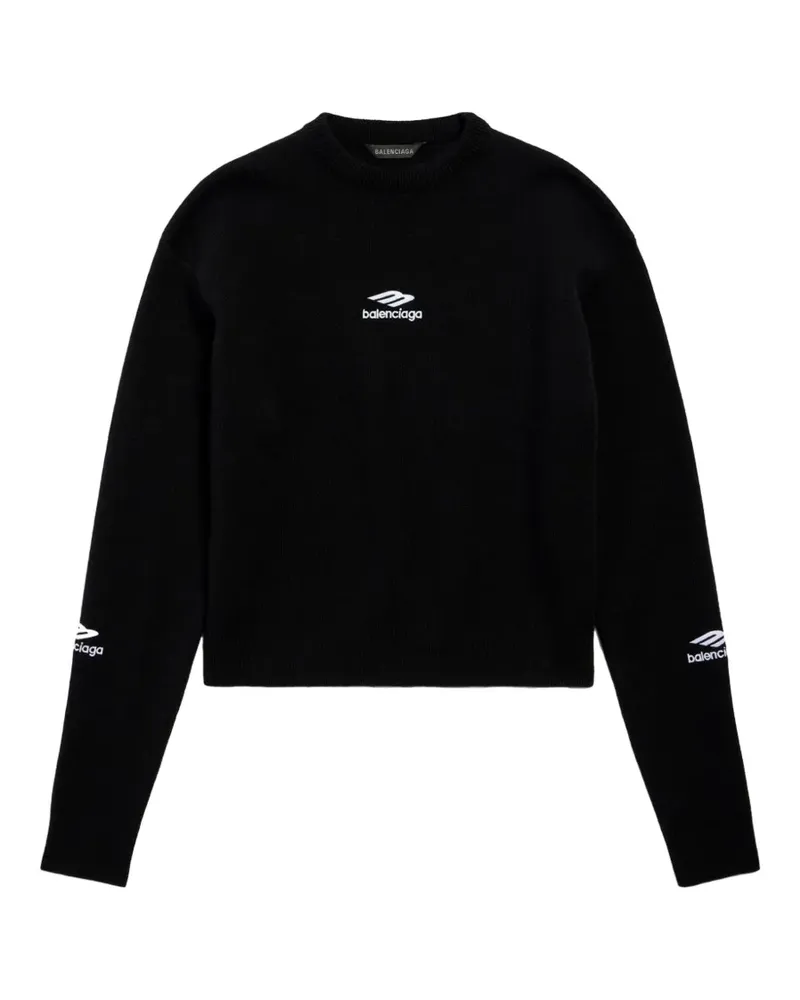 Balenciaga logo knitted sweater - Schwarz Schwarz