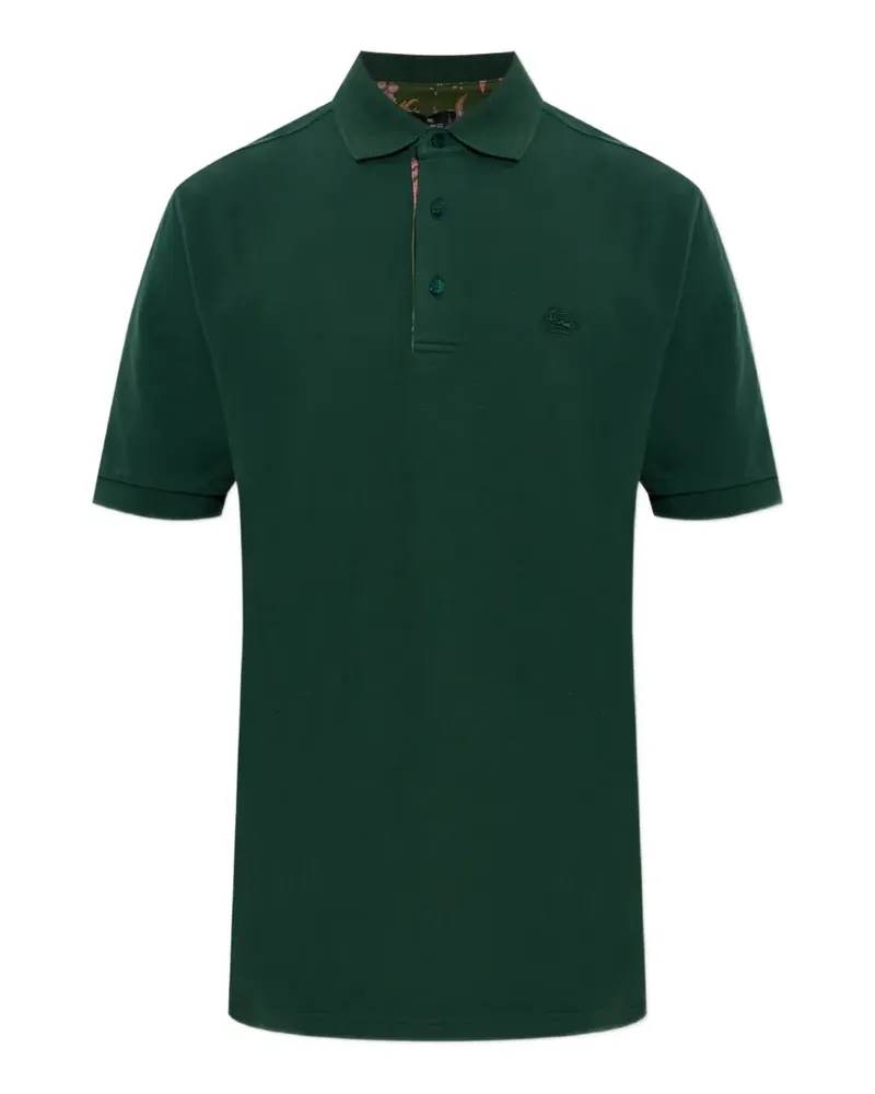 Etro Poloshirt mit Logo-Stickerei - Grün Grün