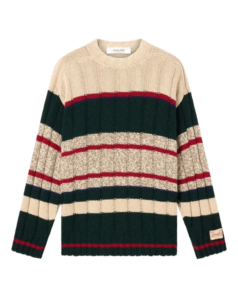 Golden Goose Gestrickter Journey Reynard Pullover mit Raglanärmeln - Grün Grün
