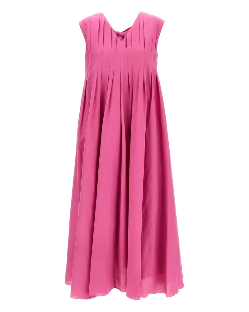 Max Mara Midikleid mit Falten - Rosa Rosa