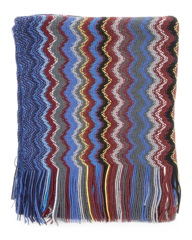 Missoni Schal mit Zickzackmuster - Blau Blau