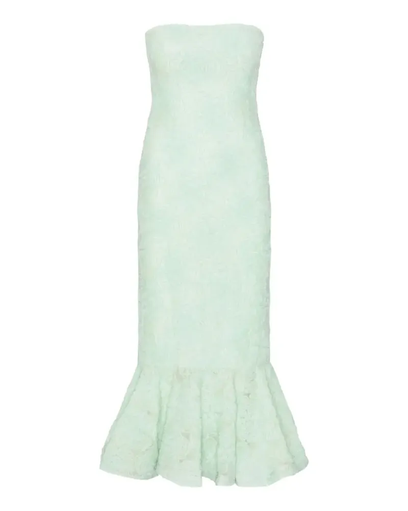 ROTATE Birger Christensen Maxikleid aus Blumen-Jacquard - Grün Grün
