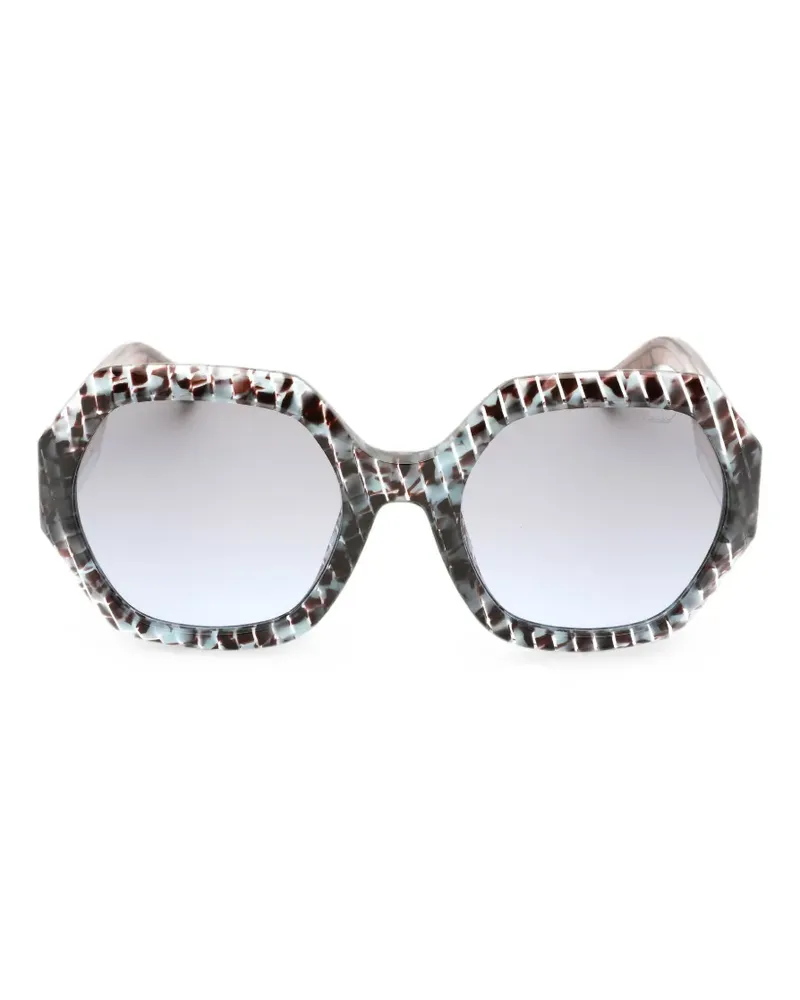 Chopard oversized geometric-frame sunglasses - Blau Blau