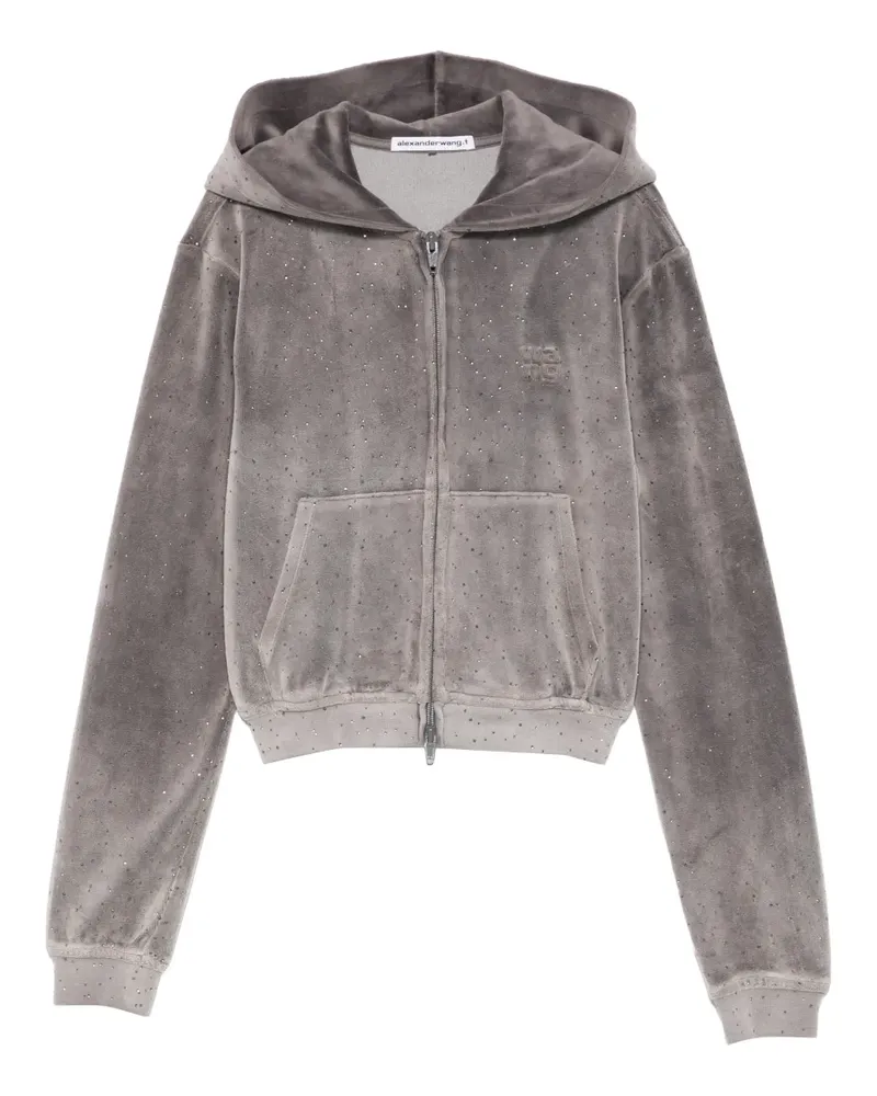 Alexander Wang Verzierter Pullover mit Kapuze - Grau Grau