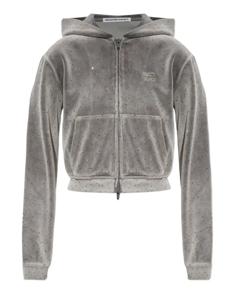 Alexander Wang Verzierter Pullover mit Kapuze - Grau Grau